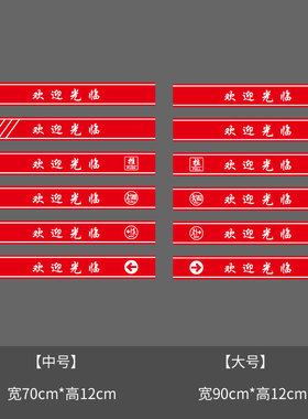 欢迎光临餐厅水果玻璃推拉门贴纸