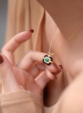 《绿洲彼岸》原创纯银黑玛瑙项链