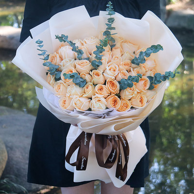 情人节鲜花北京上海佛山红粉玫瑰花束礼盒禅城南海大沥顺德 虎窝淘