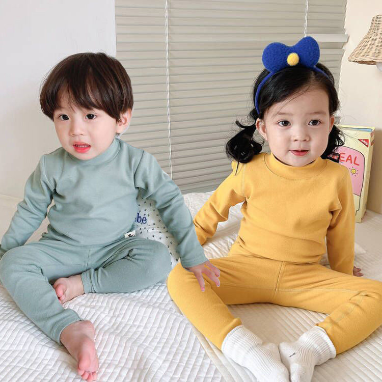儿童秋衣秋裤男女童无骨保暖半高领内衣宝宝纯棉睡衣套装秋家居服,淘宝优惠券,粉丝福利购,淘宝优惠卷