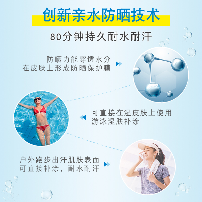 曼秀雷敦新碧户外冰凉防晒乳液SPF50+防晒霜防水耐汗清爽保湿女男