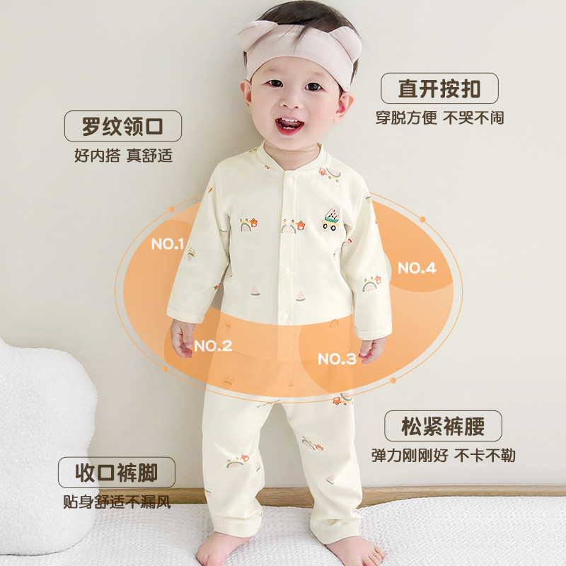 婴儿内衣套装春秋季新生儿纯棉男女薄款打底儿童分体宝宝秋衣秋裤,淘宝优惠券,粉丝福利购,淘宝优惠卷