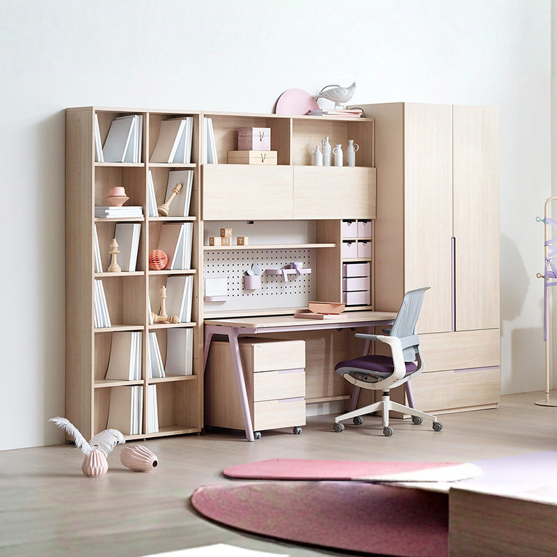 iloom韩国进口儿童学习桌书桌书柜一体写字桌学生写字台套装,淘宝优惠券,粉丝福利购,淘宝优惠卷