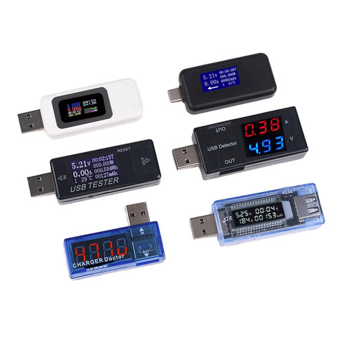 USB电压电流容量表计时功率电源检测显示仪手机充电器接口测试仪 - 图0