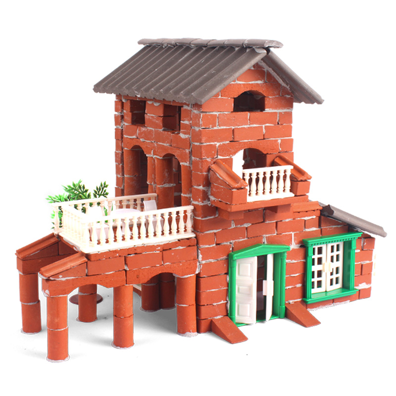 高端真砖泥瓦匠盖房子搭造砌墙玩具儿童孩子建筑师生日六一节礼物 - 图3
