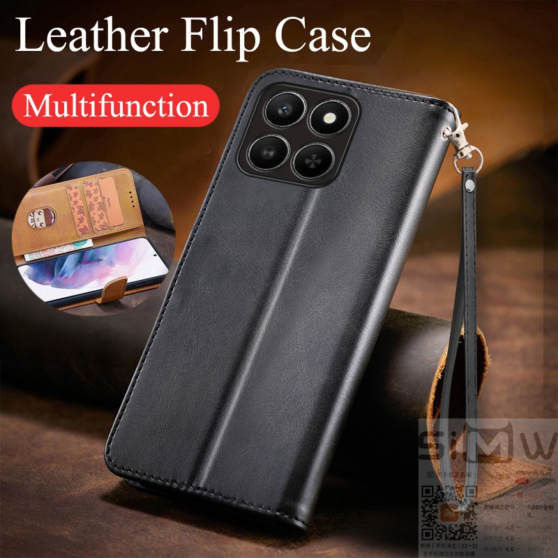 适用于华为荣耀400smart手机壳400 Smart翻盖式皮套5G全包硅胶套honor保护防摔4OO四百smart商务男女新款简约 - 图0