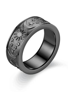 欧美跨境爆款时尚钛钢男士戒指Wish亚马逊流行手饰品义乌配饰