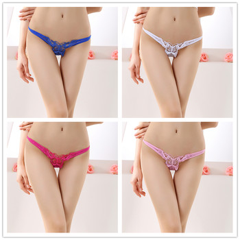Triumph T-string Feminine Embroidery Transparent Wild Butterfly Cute Low Waist Simple Thin Y-shaped Hollow T Inner