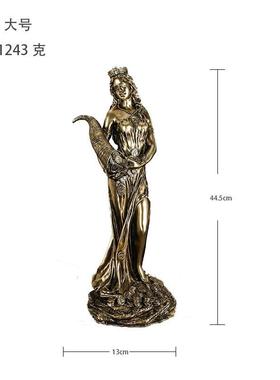 希腊财富女神装饰塑像开业礼品招财雕像办公室桌面幸运工艺品摆件