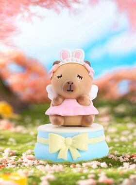 可爱萌宠新款岁月静好的豚豚仔盲盒创意公仔树脂桌面装饰摆件