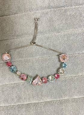 「芭蕾舞鞋」手链轻奢小众精致水晶彩色钻石高颜值2024年新款手饰