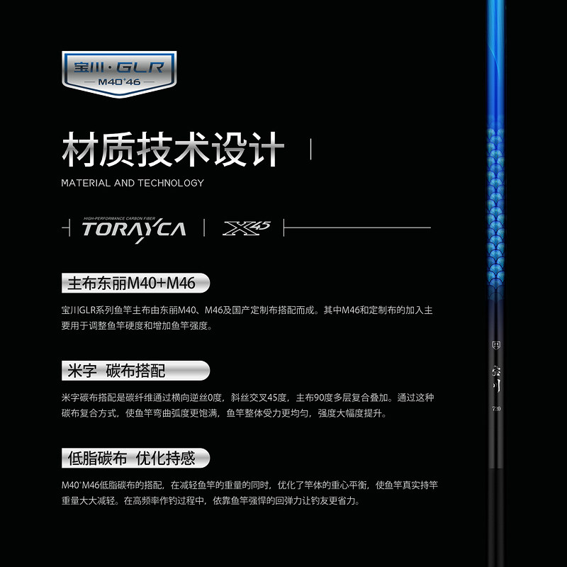 墨武 宝川GLR 轻量版 休闲综合 鲫鱼鲤鱼鱼竿垂钓抛投碳素一体,淘宝优惠券,粉丝福利购,淘宝优惠卷