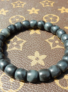 一方玉舍和田玉新疆青花籽料9mm直切老型珠男女款手串手链