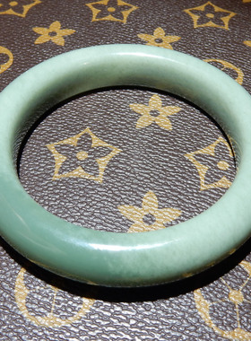 和田玉籽料沙枣青双色正装手镯｜60mm 圈口 油润清雅双色渐变