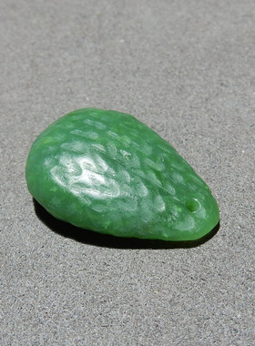 和田玉俄料碧玉老光小水滴 和田玉吊坠 文玩滴流配珠配饰