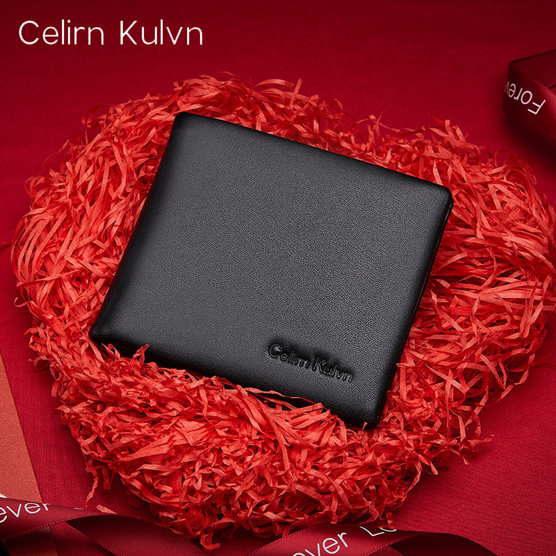 正品ck短款男士2019新款潮牌软钱包 阳光岛箱包钱包