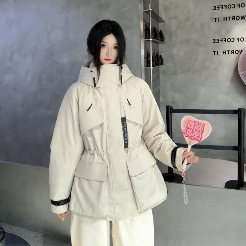 洋气小香风羽绒棉服女冬季高级感超好看工装棉袄oversize保暖外套 - 图0