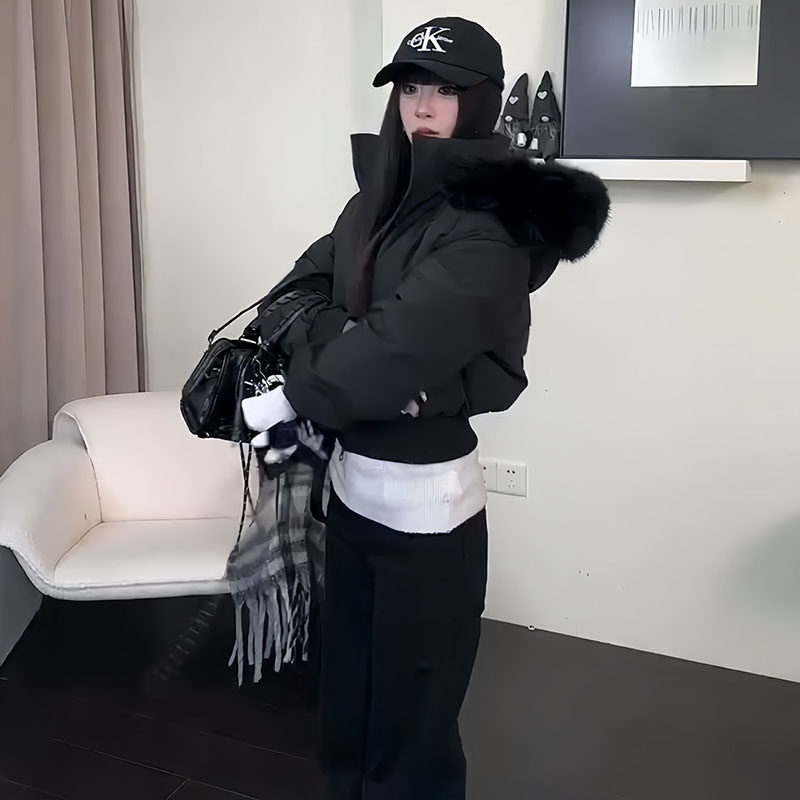 今年流行爆款毛领连帽白鸭绒收腰加厚短款羽绒服女冬季小棉袄外套,淘宝优惠券,粉丝福利购,淘宝优惠卷