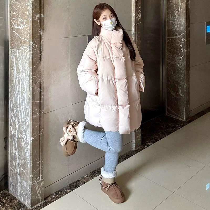 韩系轻柔软糯泡芙加厚保暖羽绒棉服女冬季高级感洋气面包服外套潮 - 图2