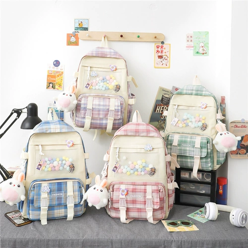 Ранец, сумка через плечо, свежий милый комплект, рюкзак, для средней школы