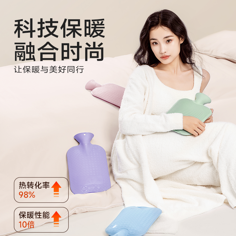 2024新款热水袋注水暖水袋大号热敷专用加厚防爆被窝暖手脚暖肚子