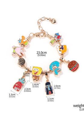 海绵宝宝派大星bff好朋友手链 比奇堡谢章鱼哥菠萝屋卡通手链