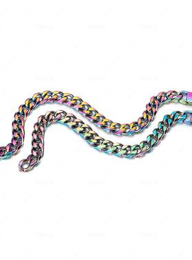 跨境电商货源不锈钢金属嘻哈情侣钛钢古巴手链男女潮流欧美风饰品