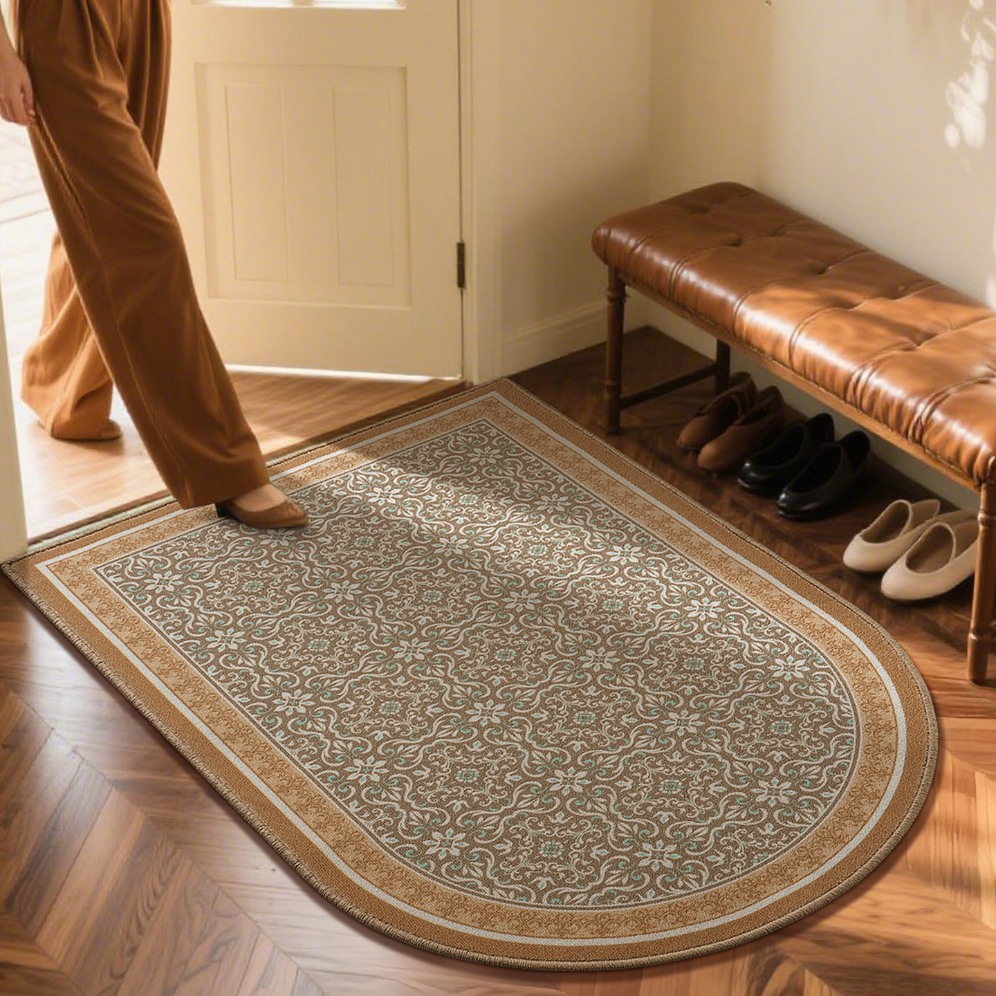 法式复古轻奢地垫入户垫美式中古风高级感进门口玄关脚垫防滑地毯,淘宝优惠券,粉丝福利购,淘宝优惠卷