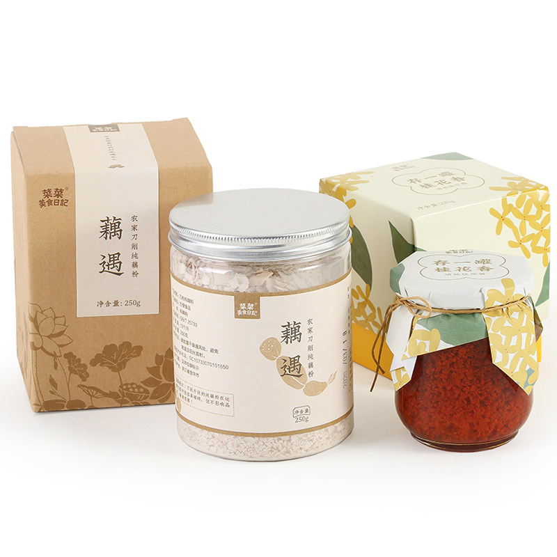 菜菜美食日记古法手削原味纯藕粉 菜菜美食日记藕粉