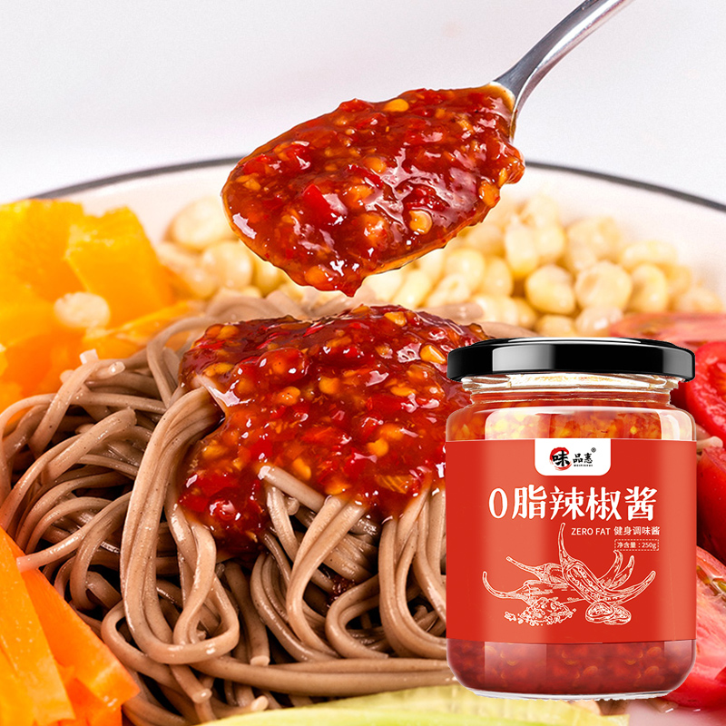 0脂蒜蓉酱0脂辣椒酱拌面酱低脂酱料荞麦面拌酱 - 图1