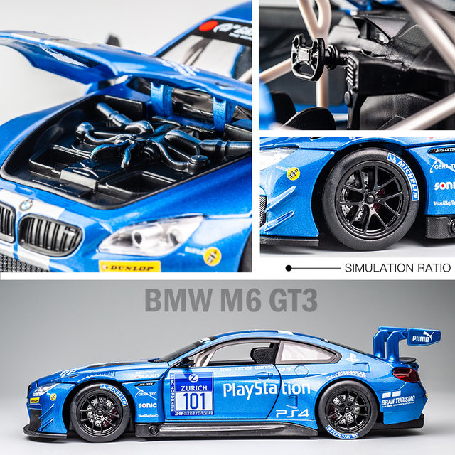 BMW M6 racing alloy simulation model car ornaments
