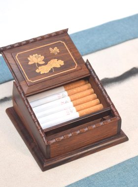 红木工艺品大红酸枝烟跳弹烟盒会所用弹烟器魔术道具礼品办公礼品