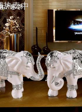 直销大象树脂工艺品摆件家居客厅软装饰树脂工艺品天然树脂工艺品