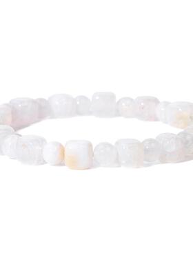 欧美跨境天然石头珠子手链男方块碧玺糖果色玛瑙手串饰品厂家