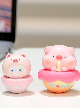 可爱萌宠云朵乐园不倒翁摇摇乐解压玩具工位摆件躺赢小动物小礼物