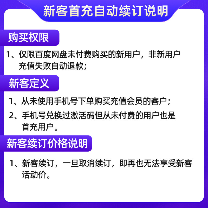 【新客连包首充】百度网盘超级会员SVIP年卡12个月云盘手机号充值 - 图2