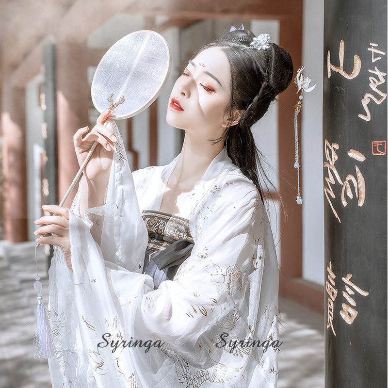 汉服女白菜价齐胸超仙中国风仙鹤 koax民族服装/舞台装