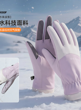 保暖手套女冬季加绒加厚女士防寒防水防风滑雪骑行2026新款可触屏