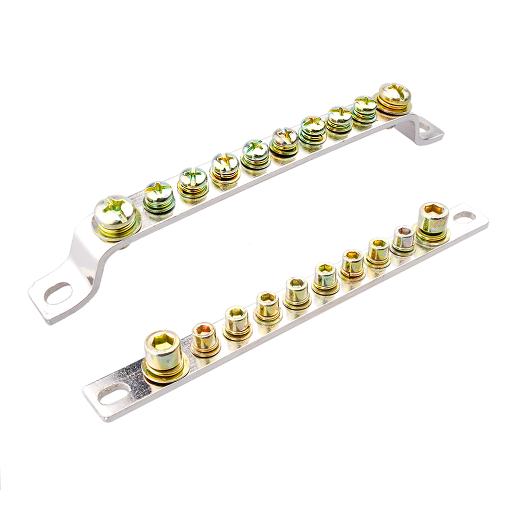 10孔零地排3/5/7孔地排2*15*20接地排接线端子排配电箱汇流排纯铜 - 图3