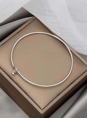 2021韩版时尚新款手镯简约百搭圆形打结伸缩活口光面手环手饰品