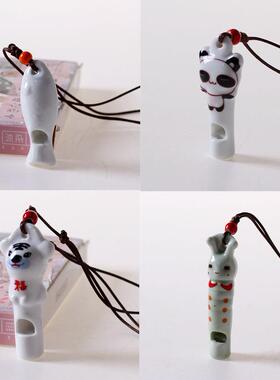 甜美陶瓷小饰品熊猫口哨可爱学生成人项链女式可调节大小清新古风