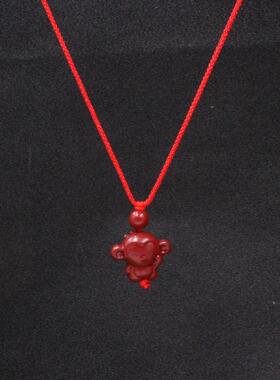 朱砂紫金砂十二生肖吊坠本命年转运项链男女款儿童款守护项链饰品