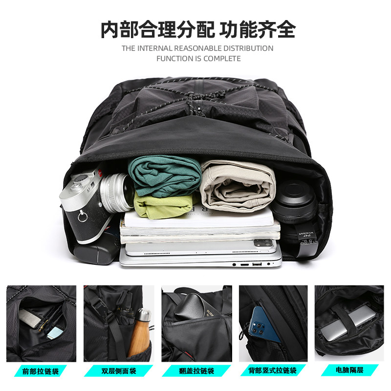 潮牌商务大容量 fnzhe双肩背包