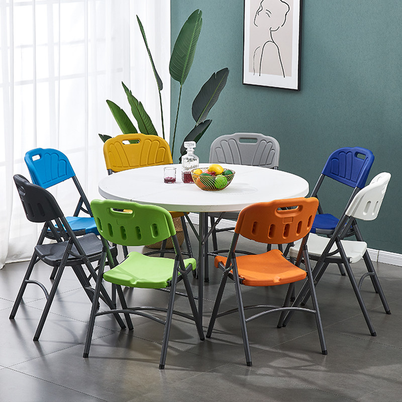 可折叠大圆桌餐桌家用10人吃饭桌子便携简易圆台饭台塑料圆形桌子,淘宝优惠券,粉丝福利购,淘宝优惠卷