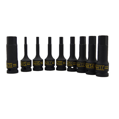 美国PARD 进口 9pcs 1/2气动扳手 六角旋具套筒组合套装5-19MM - 图3