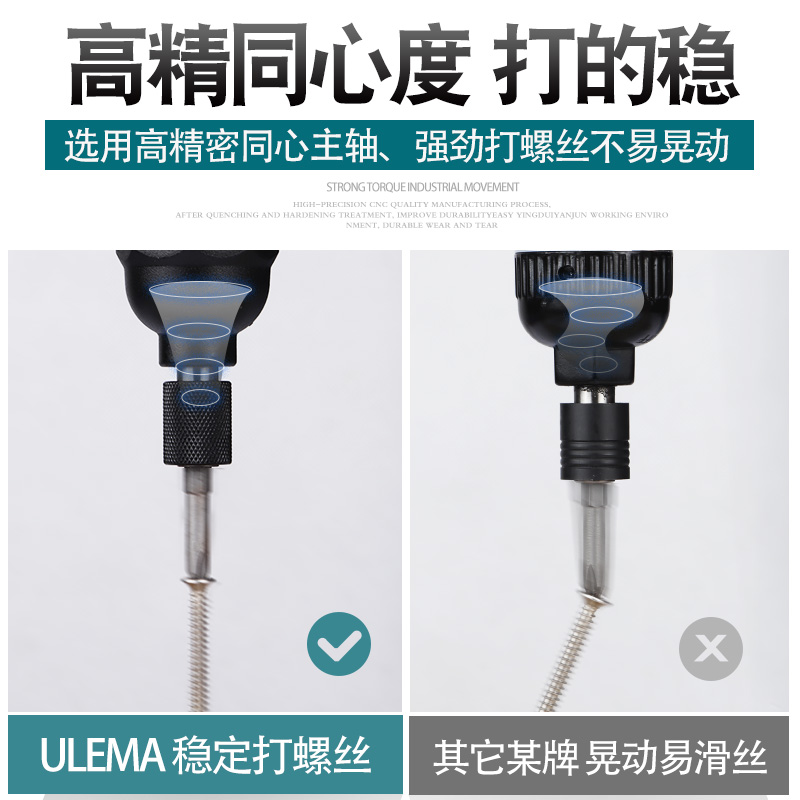 ULEMA风批气动螺丝刀工具工业级起子气批木工强力5H8H10H12H改锥