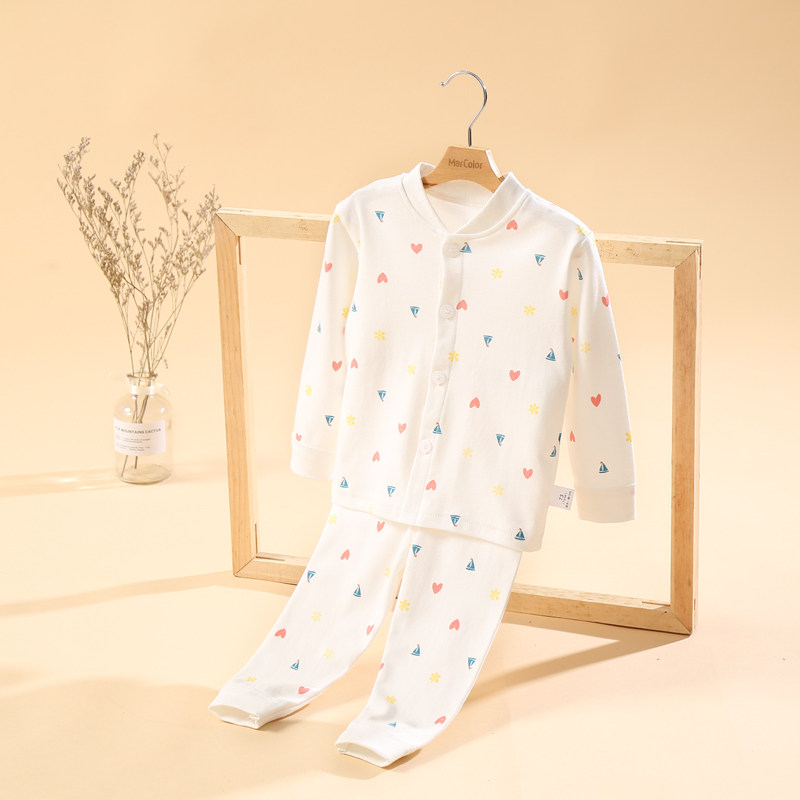 婴儿衣服内衣套装秋冬季全棉秋衣 迪菲熊内衣套装