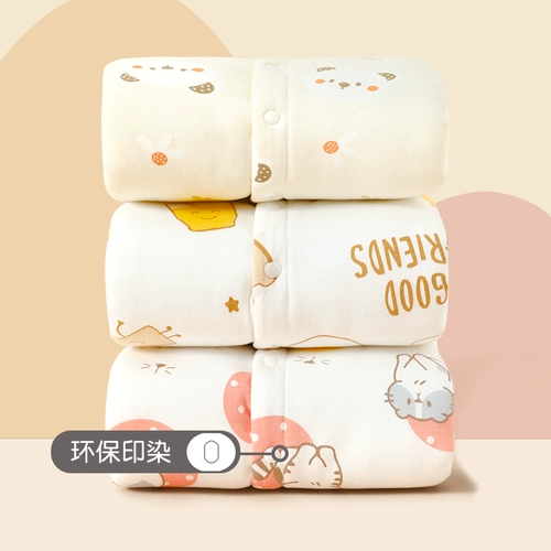 Детский демисезонный пуховик для новорожденных, хлопковое стеганое боди, увеличенная толщина