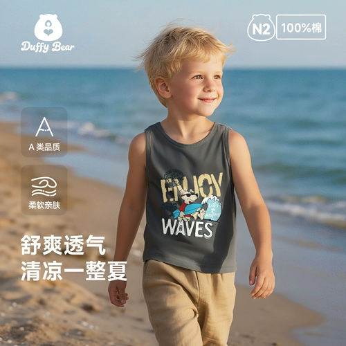 Детский тонкий жилет, хлопковая детская футболка для мальчиков без рукавов