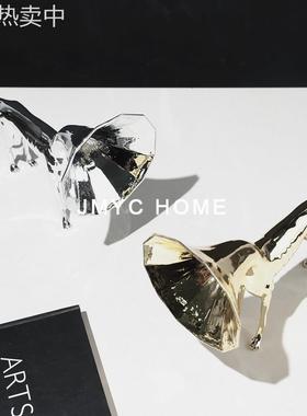 意式轻奢动物电镀喇叭狗软装样板房电视柜摆件客厅书房桌面装饰品